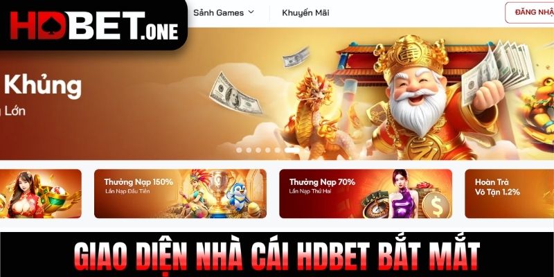 Giao diện nhà cái HDBET bắt mắt
