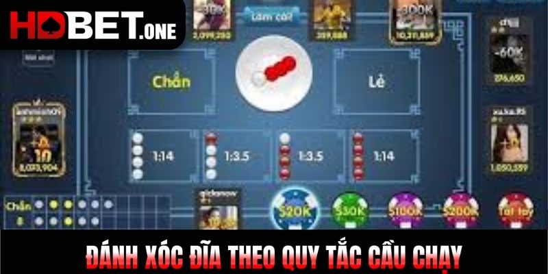Đánh xóc đĩa theo quy tắc cầu chạy
