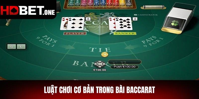 Luật chơi cơ bản trong bài Baccarat